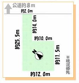 Compartment figure. Land price 3.5 million yen, Land area 165 sq m
