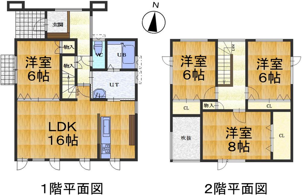 Floor plan. 16,900,000 yen, 4LDK, Land area 261.74 sq m , Building area 106.54 sq m