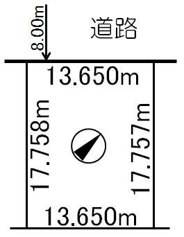 Compartment figure. Land price 5.8 million yen, Land area 242.38 sq m