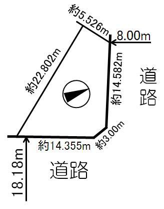 Compartment figure. Land price 3.8 million yen, Land area 198.36 sq m