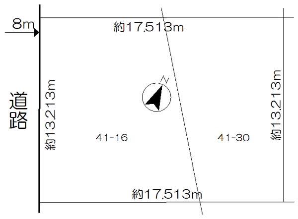 Compartment figure. Land price 5.5 million yen, Land area 231 sq m