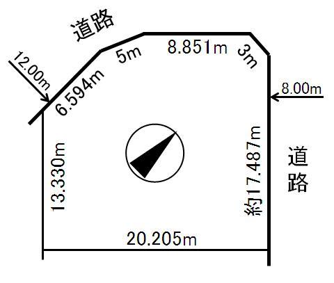 Compartment figure. Land price 3.9 million yen, Land area 234.94 sq m