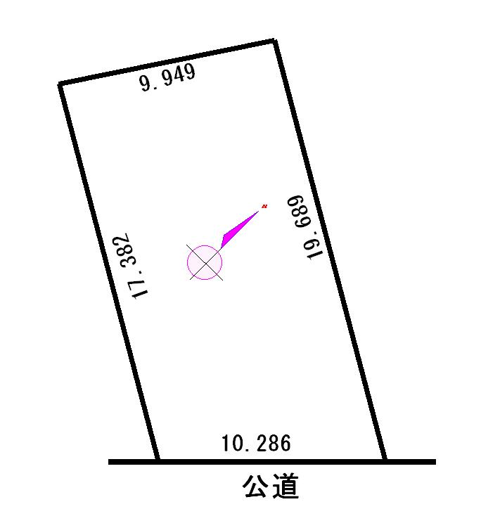 Compartment figure. Land price 4.3 million yen, Land area 185.08 sq m