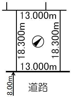 Compartment figure. Land price 7.2 million yen, Land area 237.9 sq m
