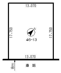 Compartment figure. Land price 8.56 million yen, Land area 231.99 sq m
