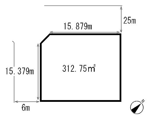 Compartment figure. Land price 11 million yen, Land area 312.75 sq m