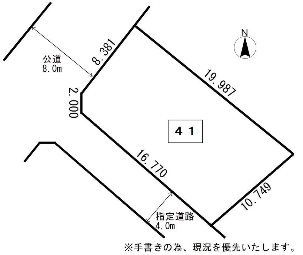 Compartment figure. Land price 6.8 million yen, Land area 193.38 sq m compartment view
