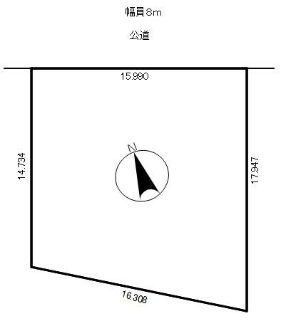 Compartment figure. Land price 9.88 million yen, Land area 261.28 sq m