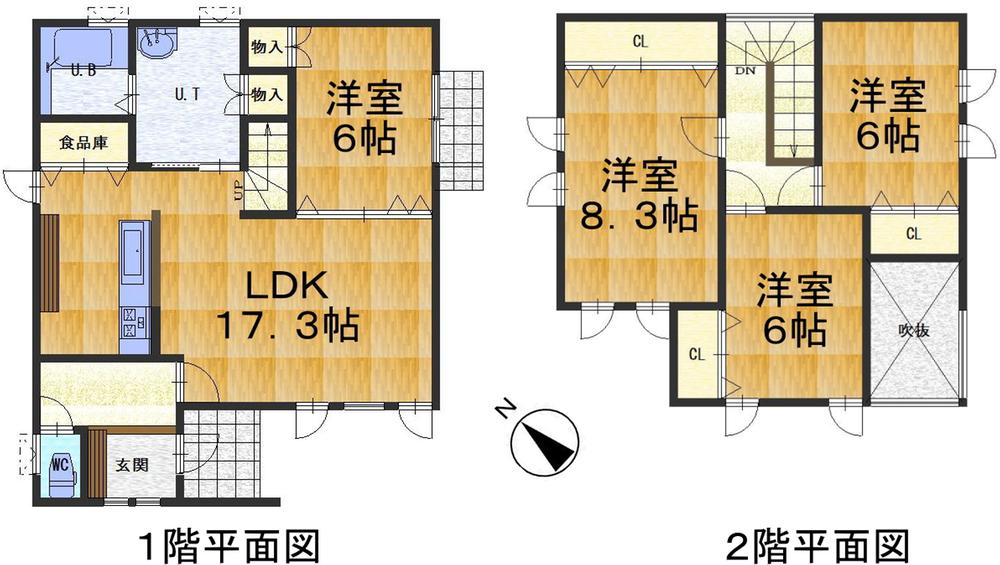 Floor plan. 19.9 million yen, 4LDK, Land area 190.5 sq m , Building area 107.06 sq m