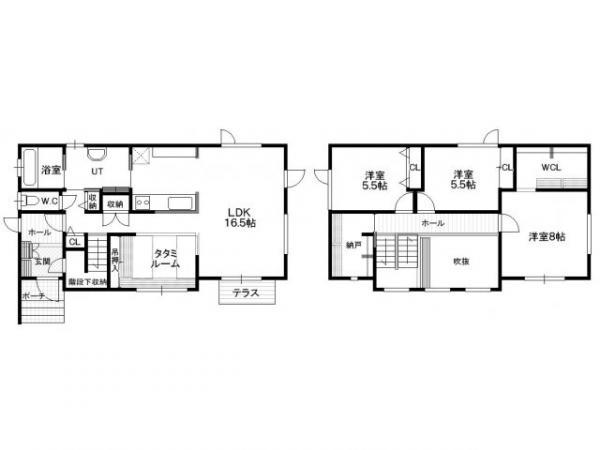 Floor plan. 21,960,000 yen, 4LDK+2S, Land area 198.36 sq m , Building area 114.26 sq m