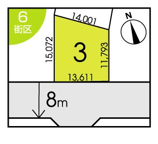 Compartment figure. Land price 1,997,000 yen, Land area 200.01 sq m