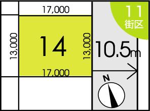 Compartment figure. Land price 5,394,000 yen, Land area 220.99 sq m