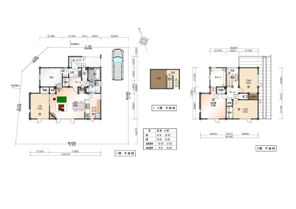 Floor plan. 26,990,000 yen, 4LDK, Land area 205.64 sq m , Building area 122.55 sq m