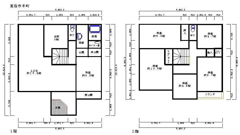 Floor plan. 12.8 million yen, 6LDK, Land area 120 sq m , Building area 140.49 sq m