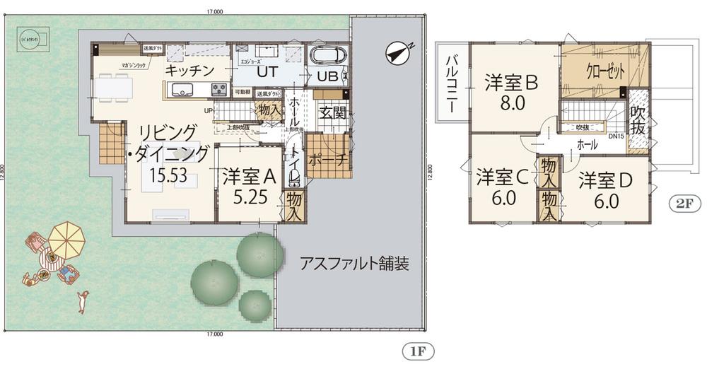 Floor plan. (13-11 No. land), Price 24,900,000 yen, 4LDK, Land area 217.59 sq m , Building area 113.87 sq m