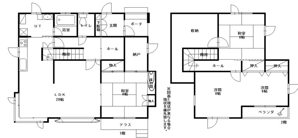 Floor plan. 13.8 million yen, 3LDK + S (storeroom), Land area 241.33 sq m , Building area 128.91 sq m