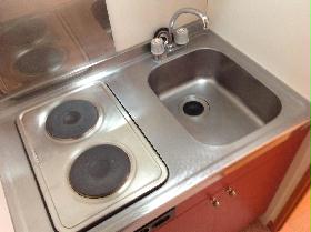 Kitchen. Easy to clean! Electric stove flat glass top does not go out the fire