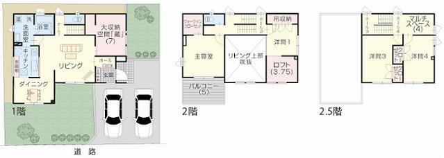 Floor plan. 38,800,000 yen, 4LDK + S (storeroom), Land area 172.25 sq m , Building area 121.72 sq m