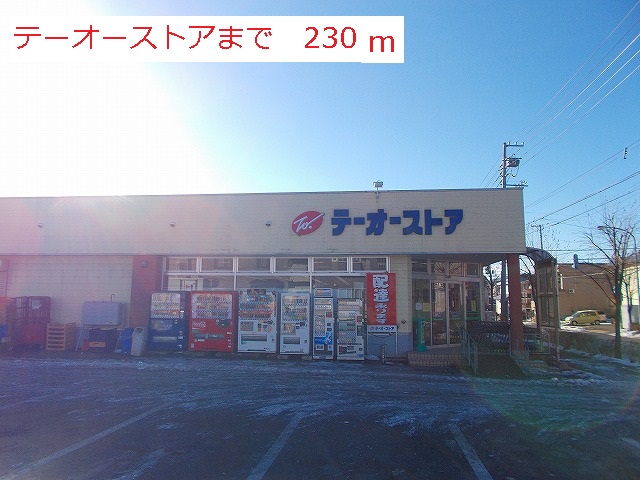 Supermarket. Teo 230m until the store (Super)