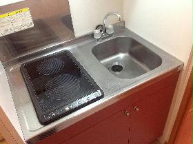 Kitchen. Easy to clean! Electric stove flat glass top does not go out the fire