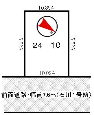 Compartment figure. Land price 6.86 million yen, Land area 180 sq m