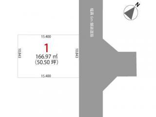 Compartment figure. Land price 8,232,000 yen, Land area 166.97 sq m