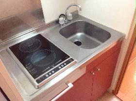 Kitchen. Easy to clean! Electric stove flat glass top does not go out the fire