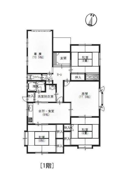 Floor plan. 16.8 million yen, 3LDK, Land area 235 sq m , Building area 123.8 sq m