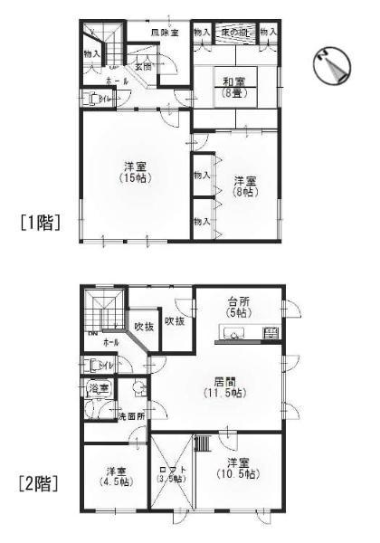 Floor plan. 18.2 million yen, 5LDK, Land area 165.54 sq m , Building area 139.72 sq m