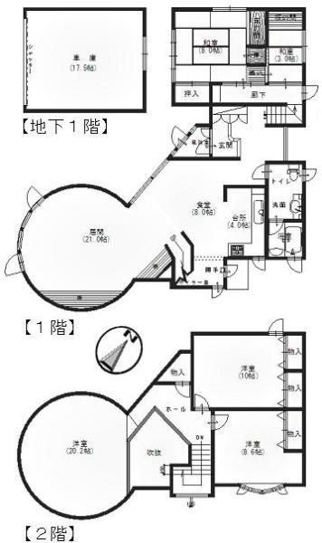 Floor plan. 25,800,000 yen, 4LDK, Land area 207.77 sq m , Building area 203.06 sq m