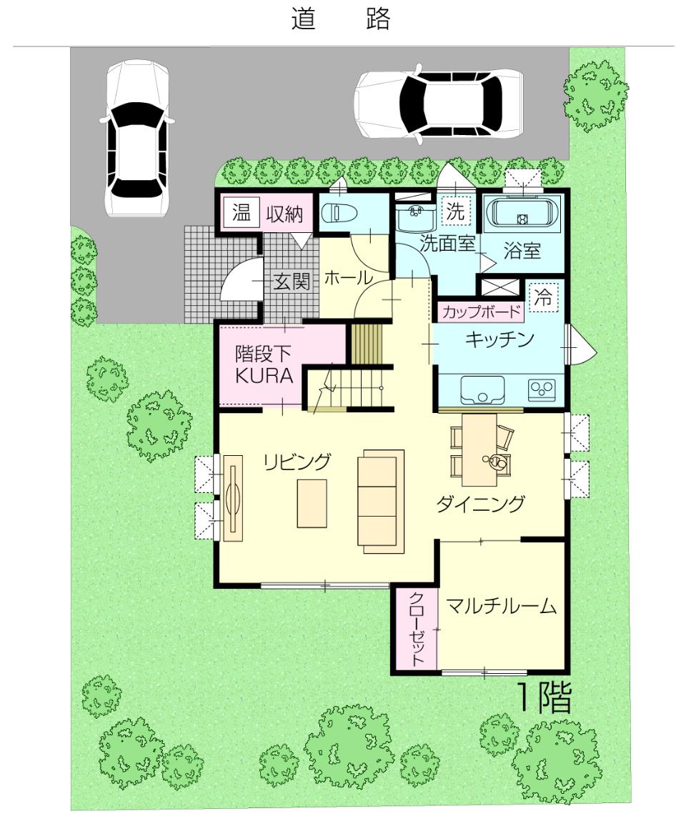 Floor plan. 31 million yen, 4LDK, Land area 185.6 sq m , Building area 118.55 sq m 1 floor