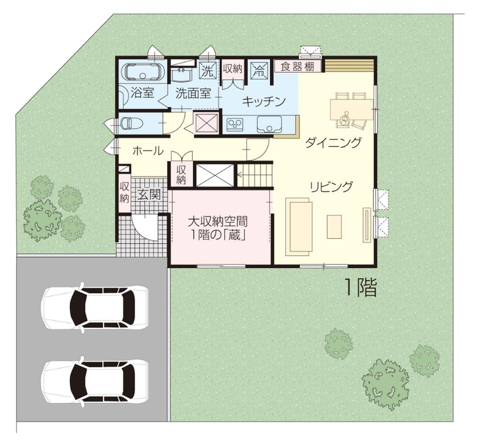 Floor plan. 30,800,000 yen, 4LDK + S (storeroom), Land area 224 sq m , Building area 116.85 sq m 1 floor Floor Plan