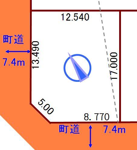 Compartment figure. Land price 4.33 million yen, Land area 204.81 sq m