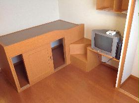 Living and room. This room there is a storage space under or under stairs bed. 