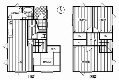 Floor plan. 10 million yen, 4LDK, Land area 238.27 sq m , Building area 124 sq m
