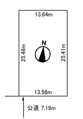 Compartment figure. Land price 3.3 million yen, Land area 345.47 sq m