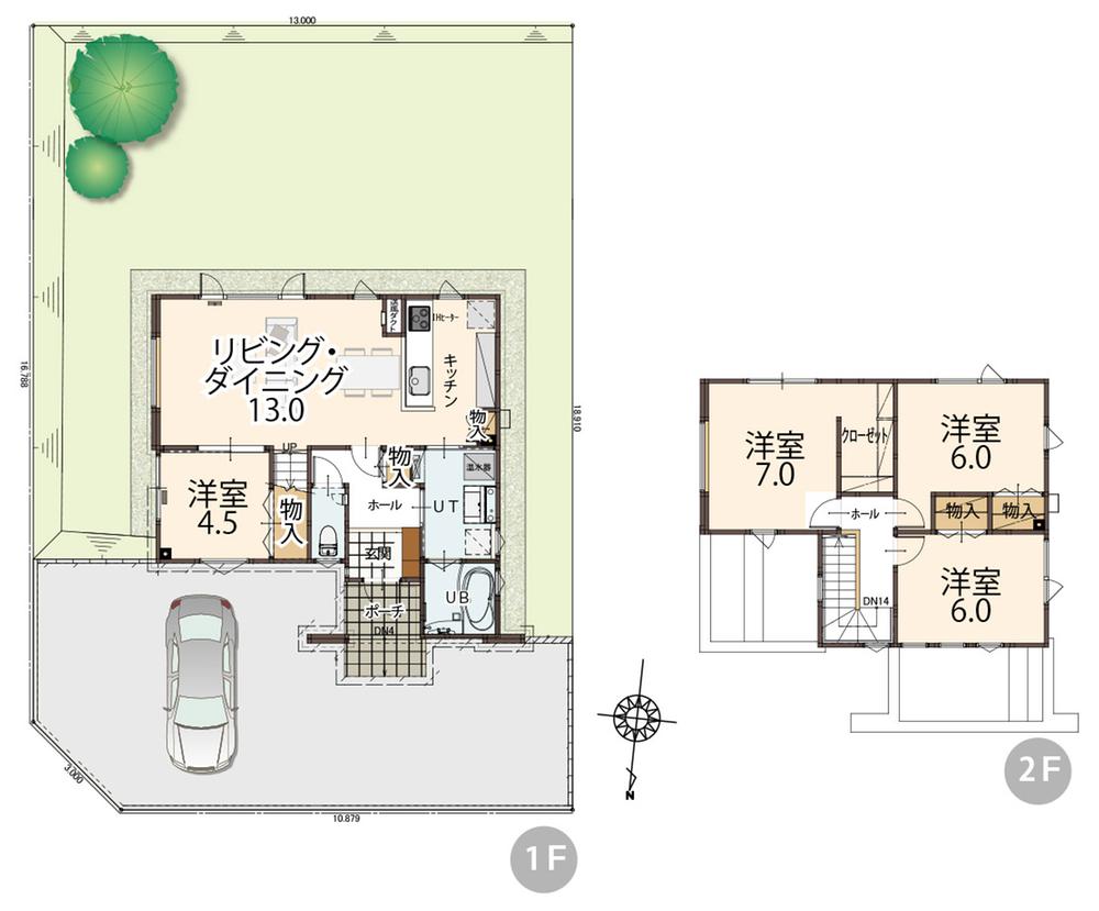 Floor plan. (15-17 No. land), Price 18,800,000 yen, 4LDK, Land area 243.58 sq m , Building area 101.28 sq m
