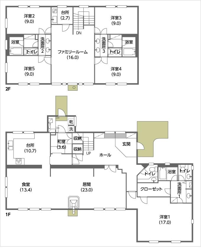 Floor plan. 35 million yen, 5LDK, Land area 886.24 sq m , Building area 304.96 sq m