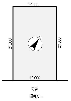 Compartment figure. Land price 500,000 yen, Land area 240 sq m
