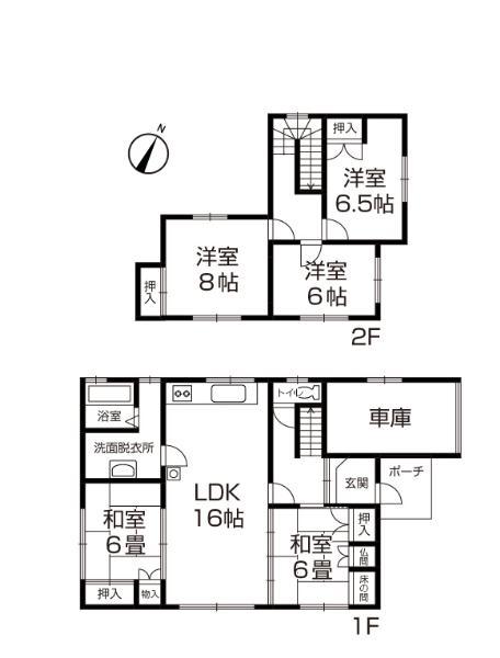 Floor plan. 10.8 million yen, 5LDK, Land area 250.77 sq m , Building area 131.88 sq m