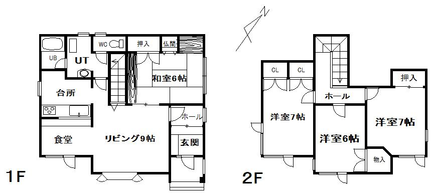 Floor plan. 8 million yen, 4LDK, Land area 251.77 sq m , Building area 104.94 sq m