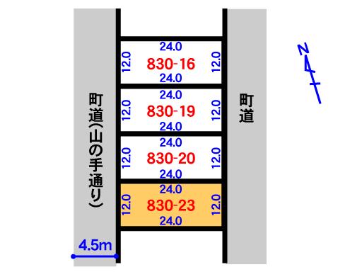 Compartment figure. Land price 3 million yen, Land area 288 sq m