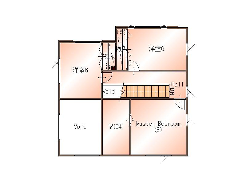 Floor plan. 20.8 million yen, 4LDK, Land area 195.21 sq m , Building area 114.26 sq m 2-floor plan view