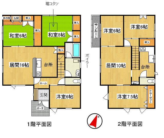 Floor plan. 21,200,000 yen, 6LDK, Land area 319.11 sq m , Building area 158.98 sq m
