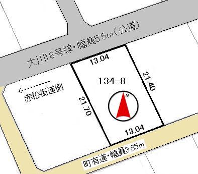 Compartment figure. Land price 5.6 million yen, Land area 280.15 sq m