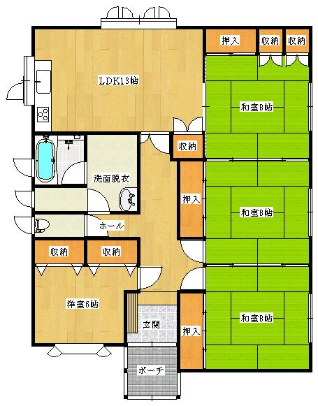 Floor plan. 6.3 million yen, 4LDK, Land area 280 sq m , Building area 107.73 sq m
