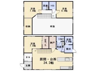 Floor plan. 14.5 million yen, 3LDK, Land area 415.66 sq m , Building area 123.12 sq m