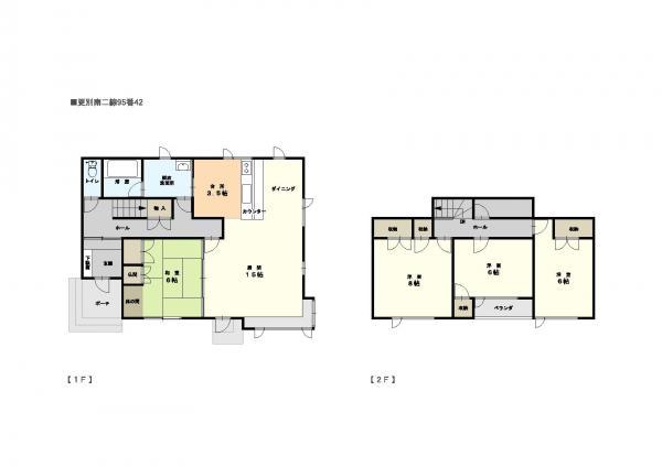 Floor plan. 14.8 million yen, 4LDK, Land area 396.68 sq m , It is Mato thought the building area 115.24 sq m flow line
