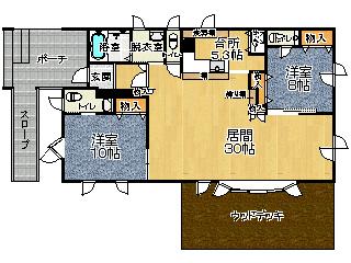 Floor plan. 37,800,000 yen, 2LDK, Land area 9009 sq m , Building area 114.89 sq m