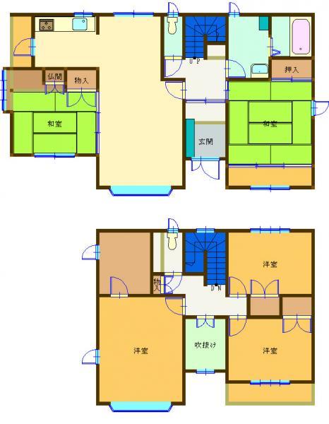 Floor plan. 21,400,000 yen, 5LDK, Land area 297.24 sq m , It is a building area of ​​146.51 sq m easy-to-use floor plan